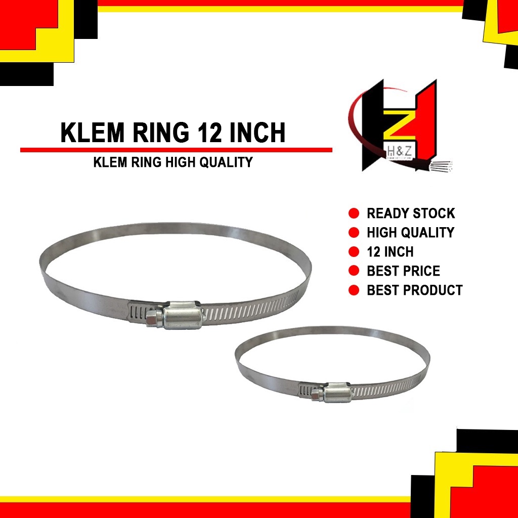 Klem Ring Cincin/Clamring besi pengikat odp Fiber Optik / Hose Clamp (ukuran 12&quot;) 12inc