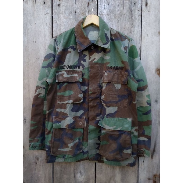jaket m65 army woodland camouflage second