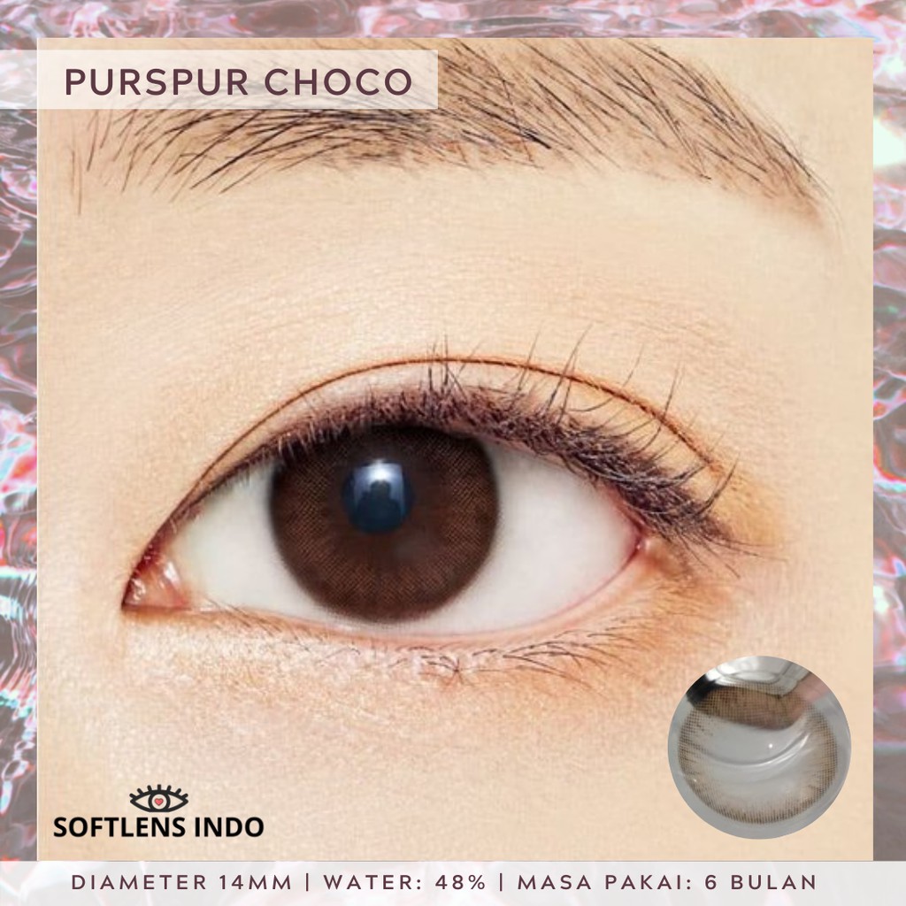 Softlens mata plus + Princess purspur choco/ coklat