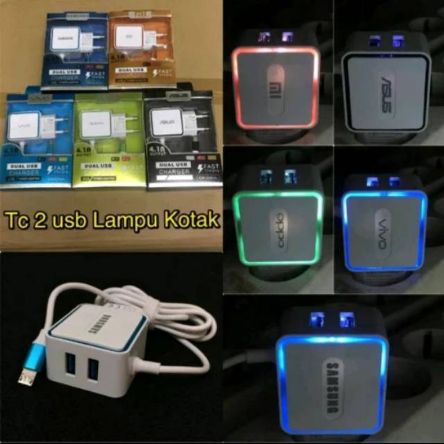 Charger Asus Led Dual USB Casan Tc Asus LED 2USB 4.1A