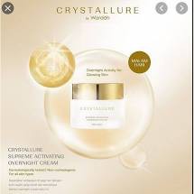 Wardah Crystallure Supreme Activating Overnight Cream / Pelembab Wajah / Pelembab Wardah