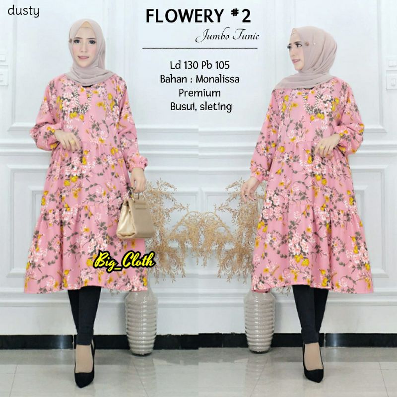 TUNIK SUPER JUMBO LD130 MONALISA busui