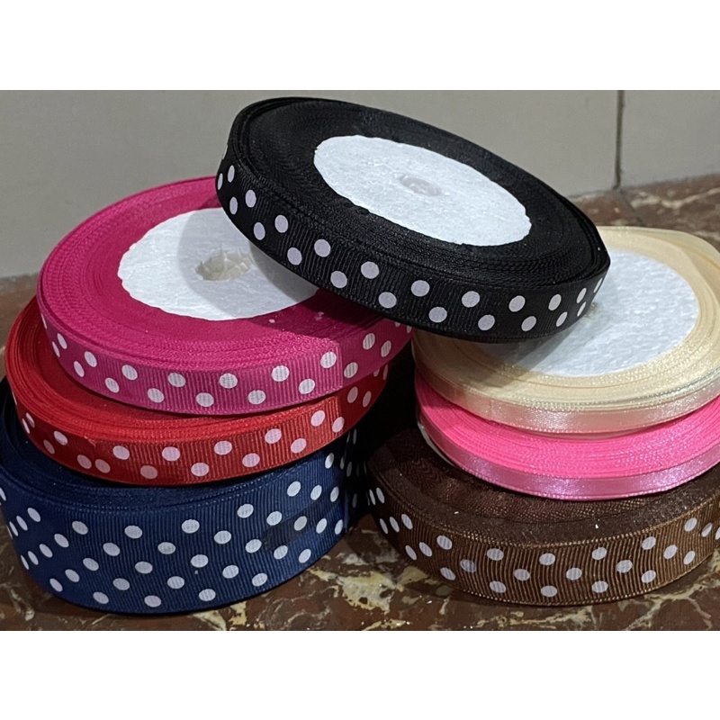 

PITA KADO/PRAKARYA murah (CUCI GUDANG) RIBBON PREMIUM new 3,5cm 2cm 1cm