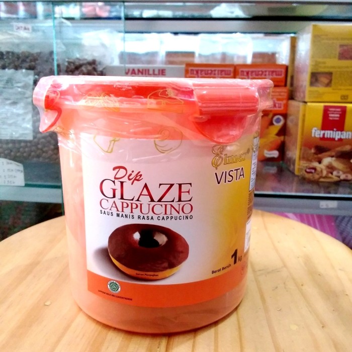 

Topping Donat Dip Glaze ELMER Cappucino berat bersih 1kg