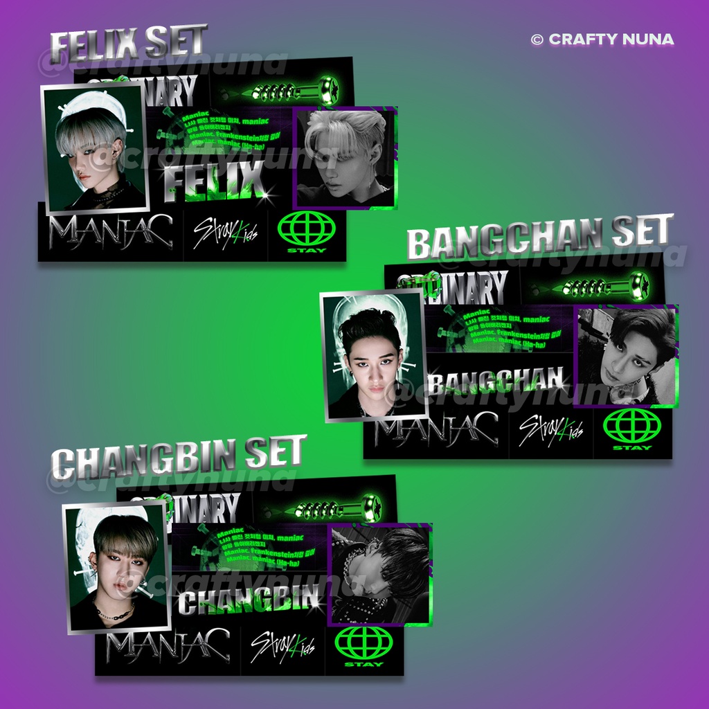 (SK-005) STRAY KIDS ODDINARY MANIAC AESTHETIC STICKER SET stiker kpop skz deco case hp laptop collectible estetik