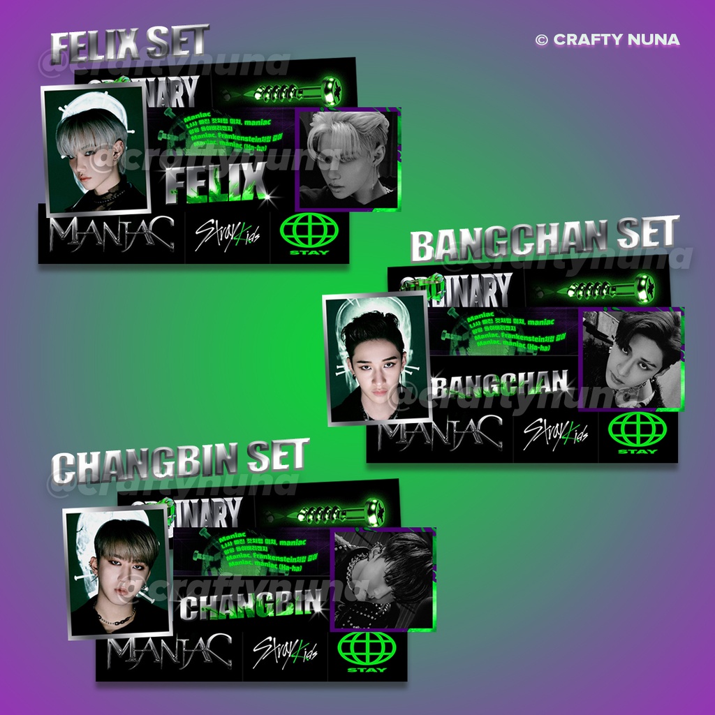 (SK-005) STRAY KIDS ODDINARY MANIAC AESTHETIC STICKER SET stiker kpop skz deco case hp laptop collectible estetik