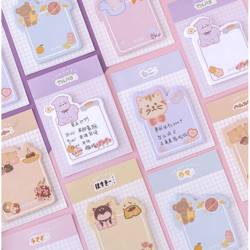 

GAEKOPEDIA || Sticky Note Animasi jepang Memo tempel Notes Korean Cartoon Sticky Notes Girls Memo Pad Guestbook