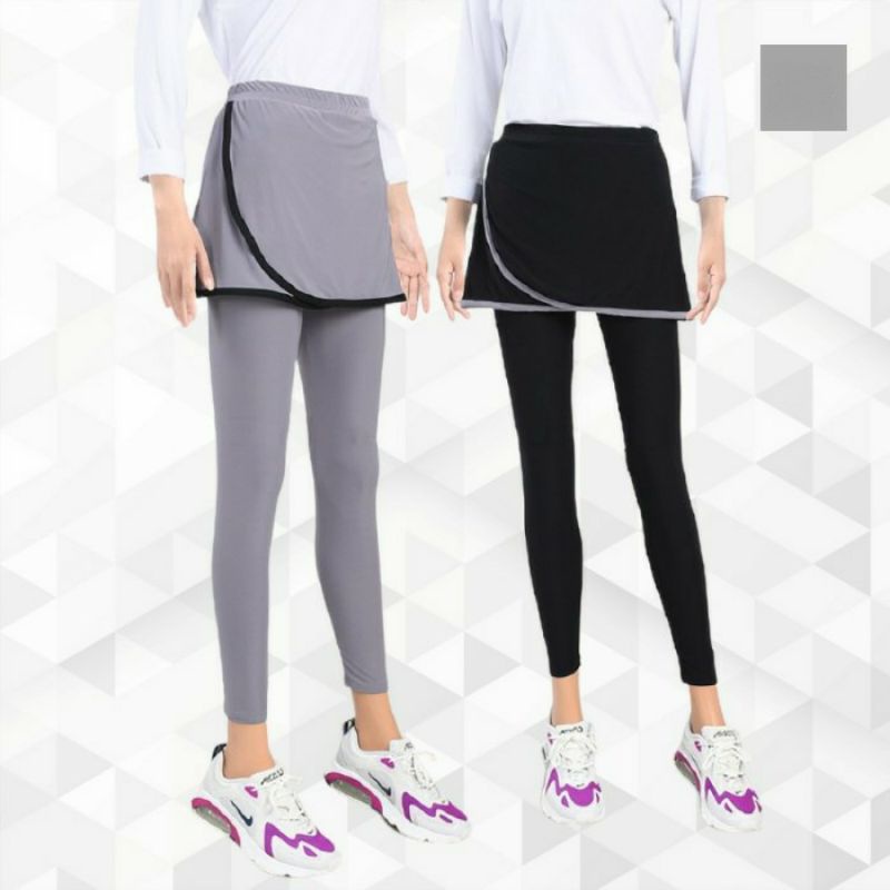 Legging Rok Senam Span Style Legging Aerobik Zumba Fitness Gym Woges Bike Sepedaan Nyaman jumbo