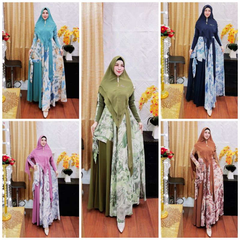 GAMIS SYARI PREMIUM / KINAN SYARI ORI NAZLA / GAMIS WANITA TERBARU / SYARI MEWAH