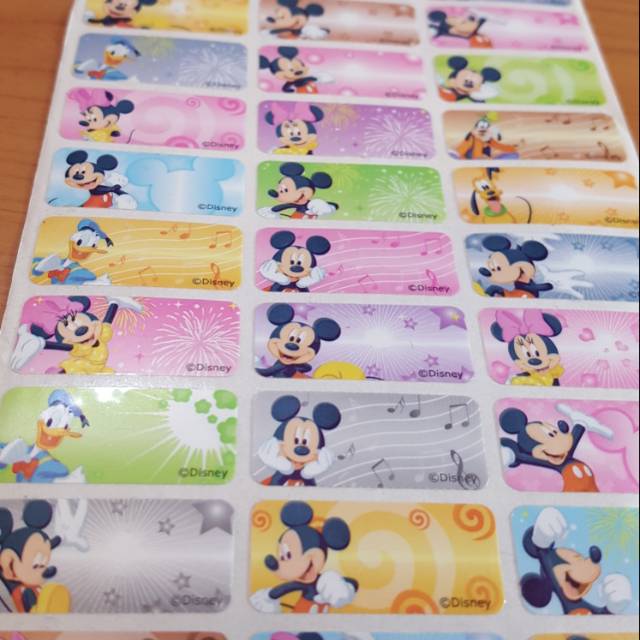 

label PREMIUM ORI MICKEY FIRECRACKER UKURAN S DAN M STICKER NAMA TAHAN AIR
