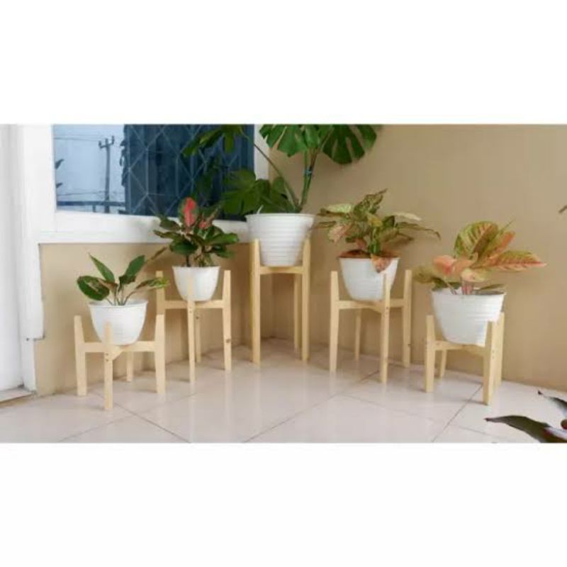 STANDING POT / TATAKAN POT KAYU JATI BELANDA