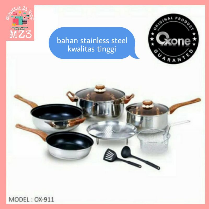 PANCI SET OXONE OX911- OXONE BASIC COOKWARE SET - OXONE PANCI SET ALAT MASAK