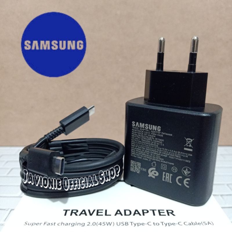 PROMO Charger super fast 45w Samsung Galaxy S22 Ultra 45 Watt Usb Tipe C Ke Usb Tipe C