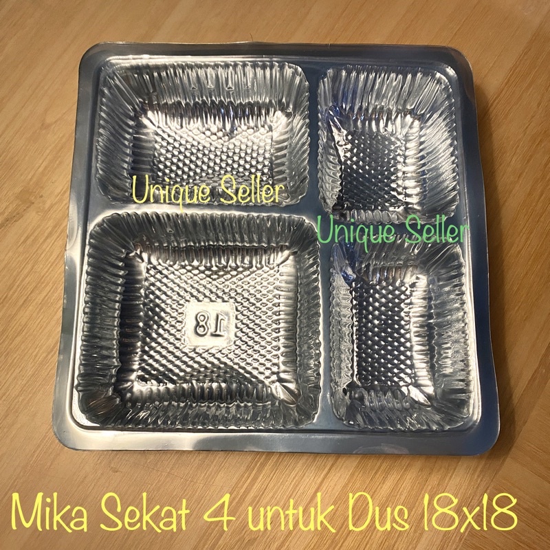 [50 pcs] Mika Sekat 4 Tebal untuk dus nasi 18x18 uk 18 isi 50 / Mikat Sekat 4 untuk dus 18 x 18