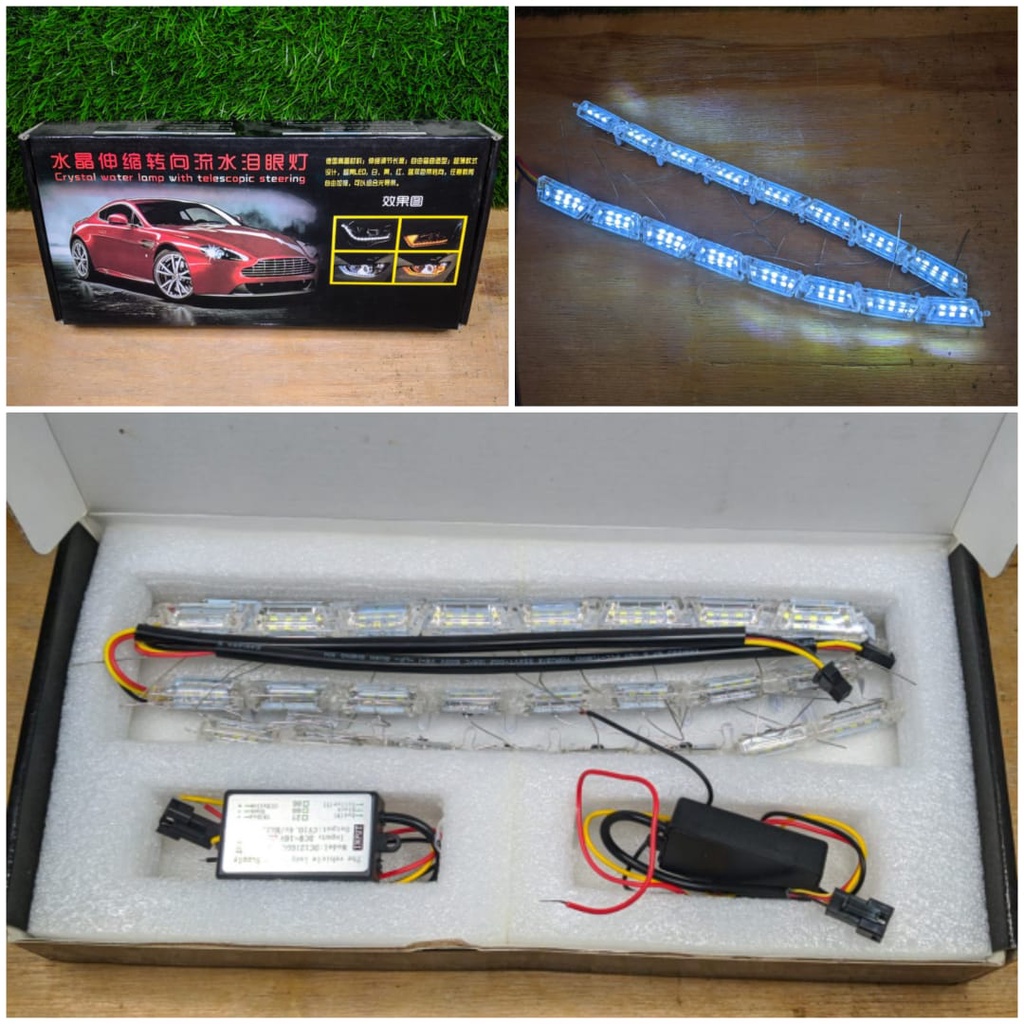 Lampu Led DRL Alis Cristal Meteor White Running Yellow