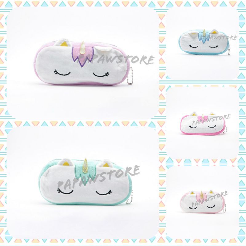 

Kotak Pensil Pouch Unicorn Plush Lucu Multifungsi