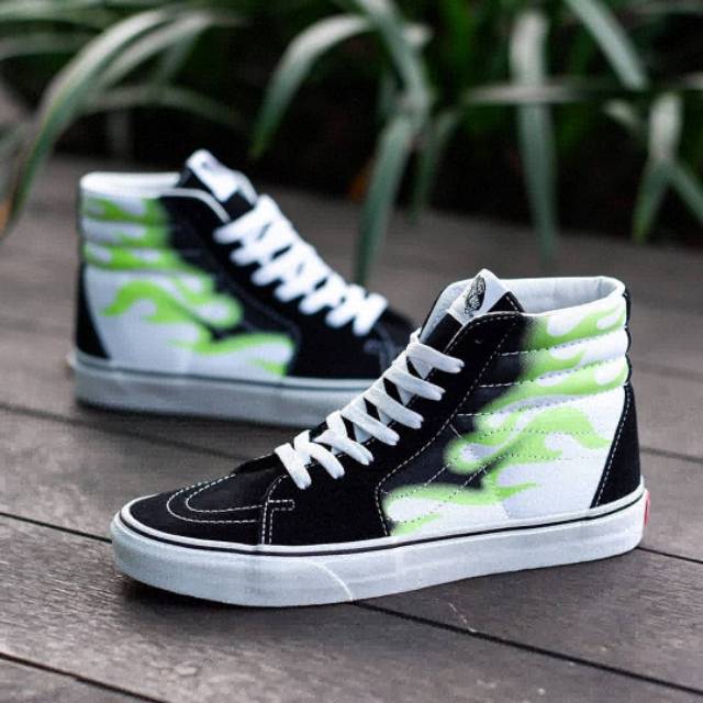 Vans Sk8hi Flame Green White