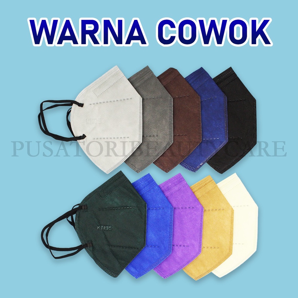 MASKER KN95 5PLY ISI 10 PCS KN95 WARNA RAINBOW PREMIUM