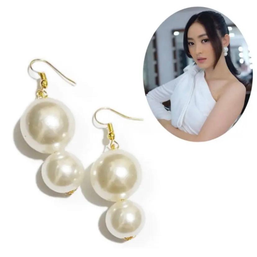 Senada Victory Anting Gantung Mutiara Korea Elegan Aksesoris Fashion Wanita SA02