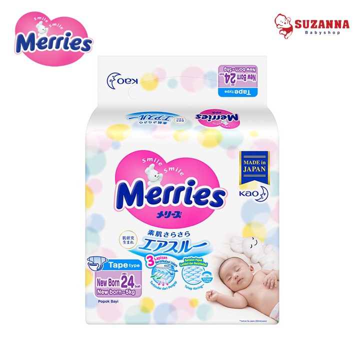 Merries Newborn 24 Baby Diapers - Popok Bayi