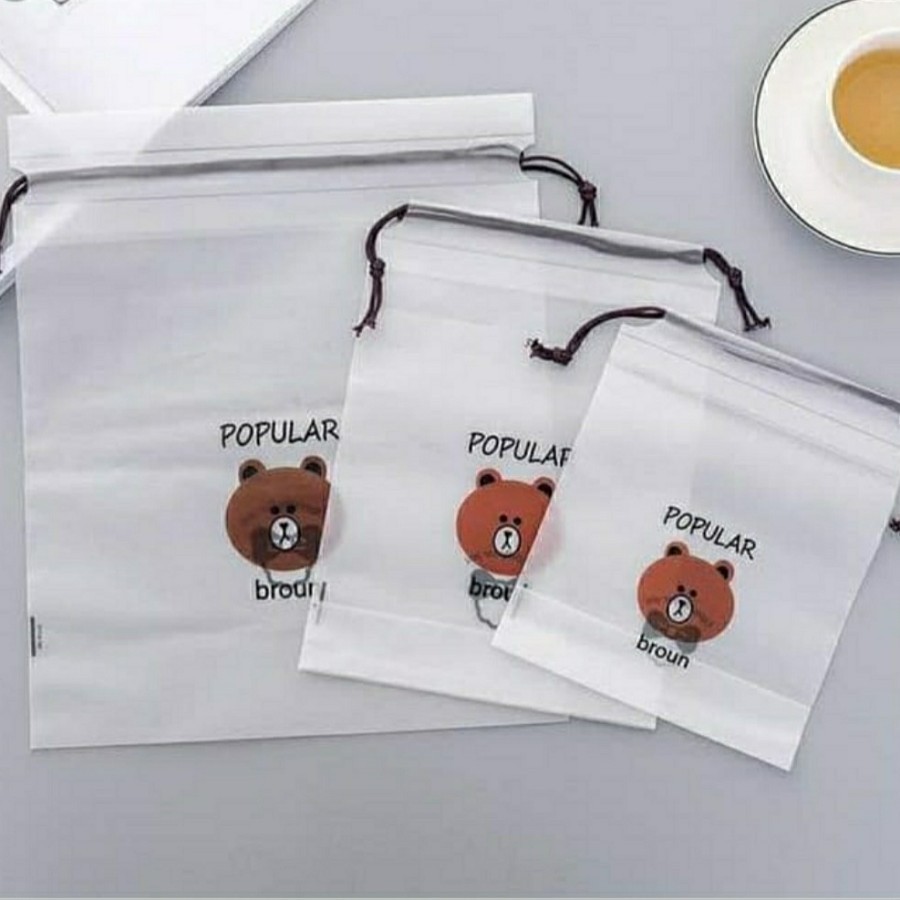 Pouch HP Brown Tas Travel Organizer Bag Kosmetik Makeup Make up