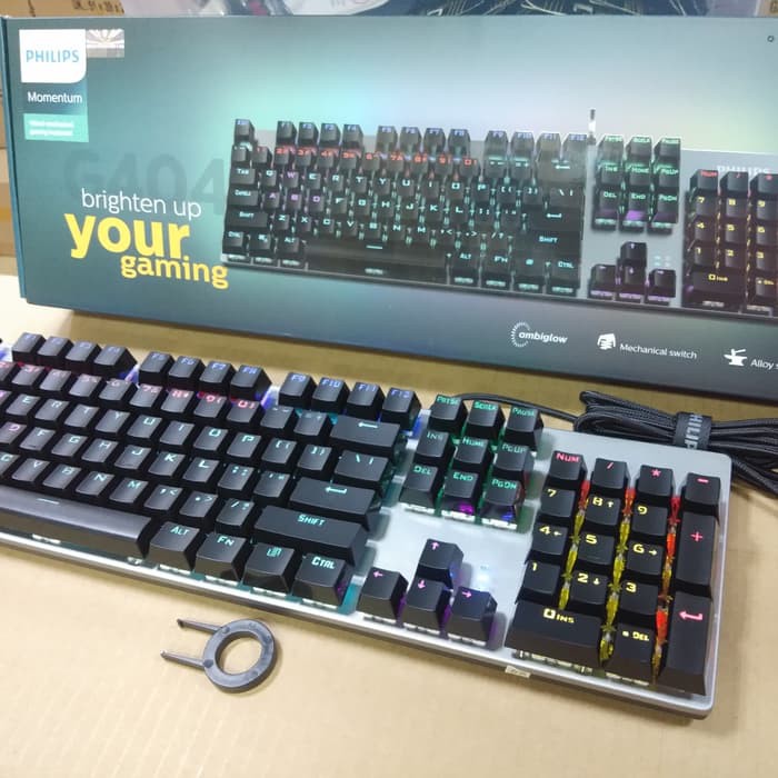 Philips G6404 SPK8404 Momentum Mechanical Gaming Keyboard Ambiglow RGB