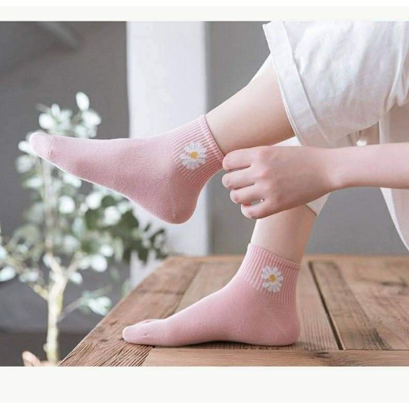 Kaos Kaki Fashion Motif Bunga AB07 Kaos Kaki Dewasa Korea Wanita/Pria ACC