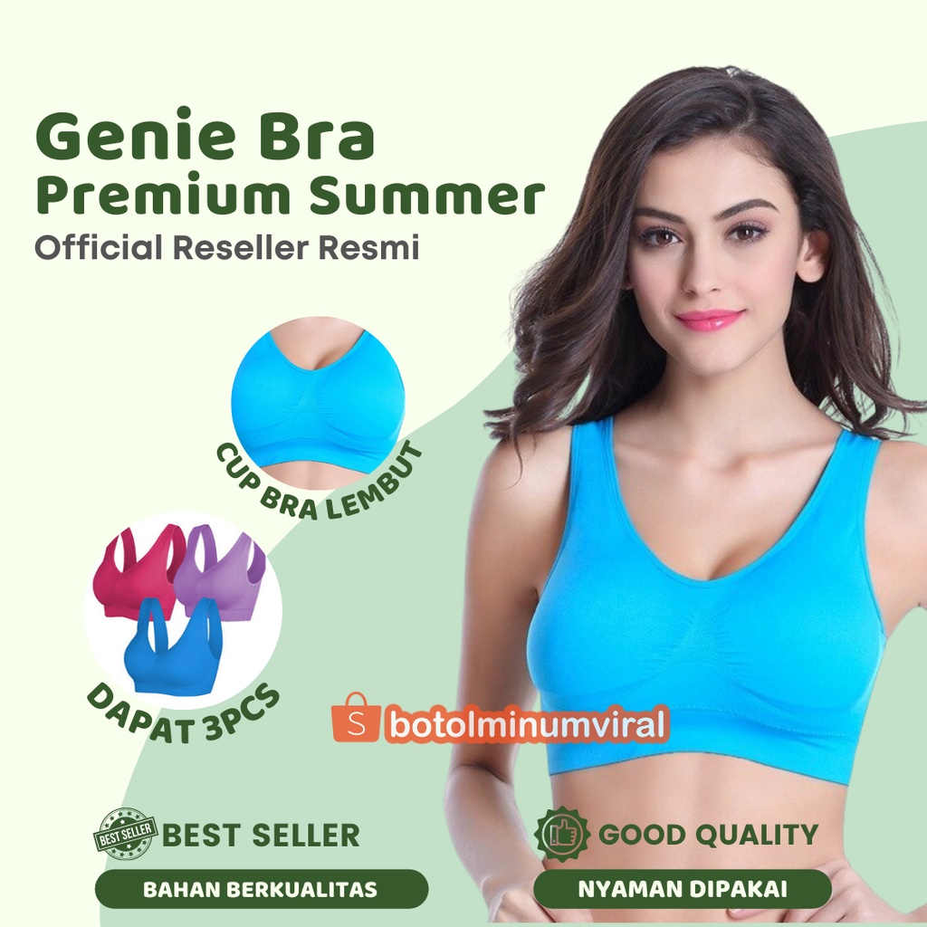 Genie Bra Premium Summer BH Sport bra Olahraga Isi 3 PCS Sexy lingerie Premium