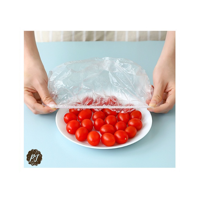 100 Pcs Karet Plastik Penutup Makanan Buah / Food Fruit Plastic Wrap Cover