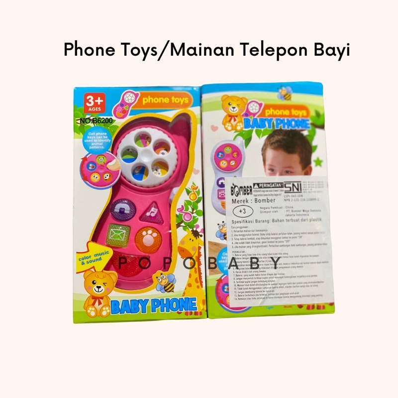 Mainan Telepon Bayi/Phone Toys/ Mainan HP/ HP MAINAN/ HANDPHONE TOYS (B6200)