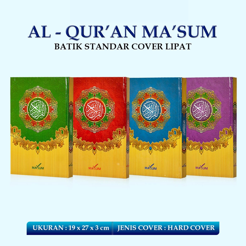 Al Quran Besar B5 Masum Tajwid Batik Standar Polos Cover Lipat HVS