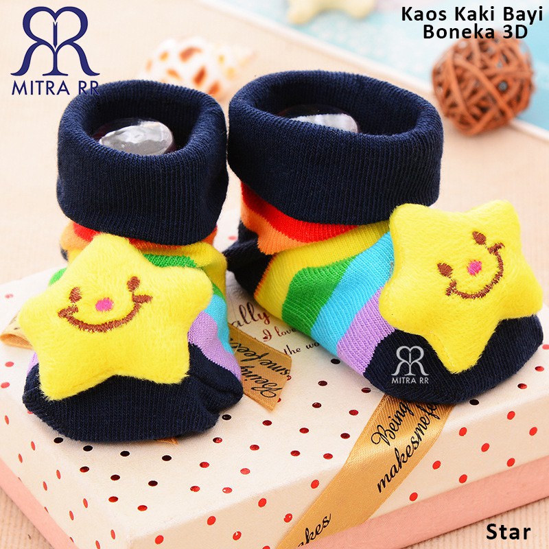 Kaos Kaki Bayi Karakter Boneka timbul 3D