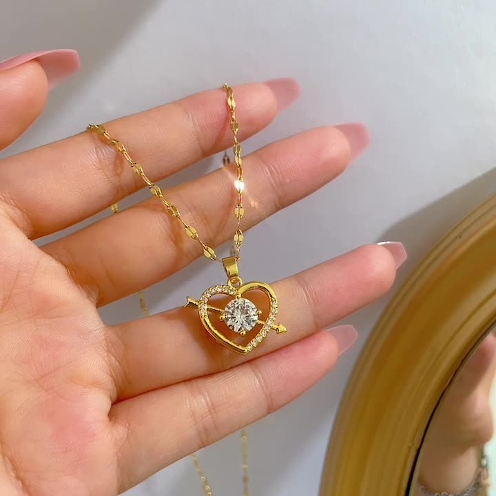 Kalung Lapis Emas 18K Bahan Titanium Steel Anti Air Hypoallergenic Untuk Wanita