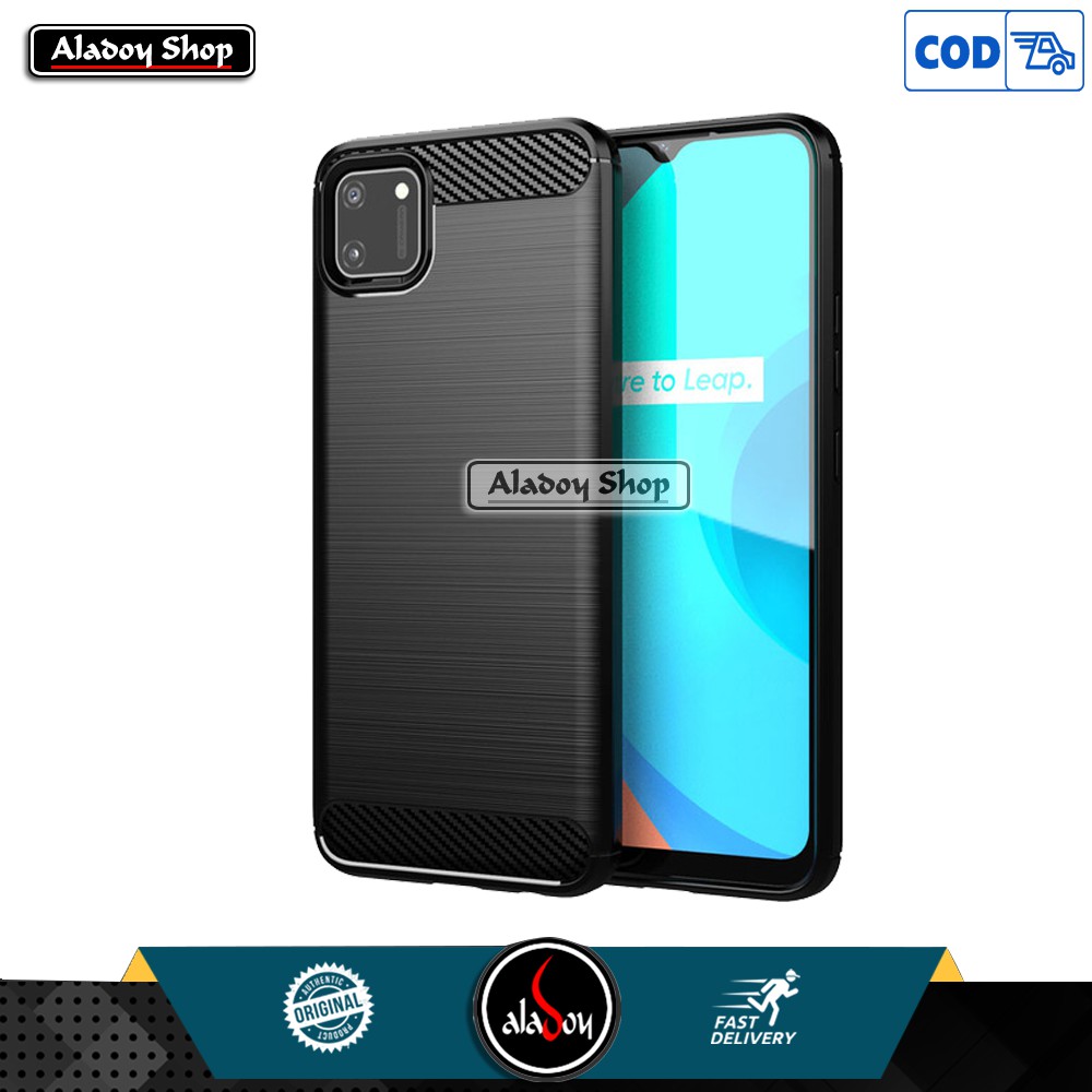 PROMO Case Realme C11 Ultra Slim Executif Carbon Fiber Premium Softcase