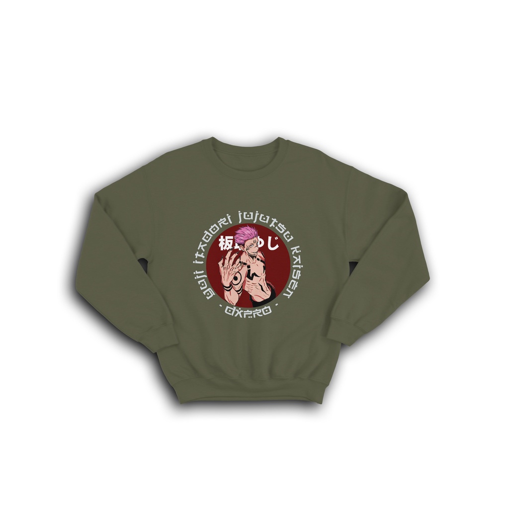 SWEATER JAKET CREWNECK TERBARU SERIES ITADORI KUSUNA JUJUTSU KAISEN ANIME MANGA