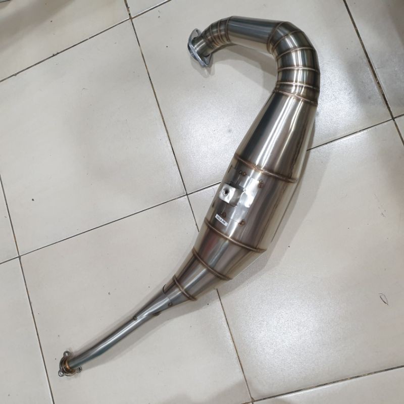 PERUT KNALPOT NINJA R RR L SS ZX150 CHAMBER KNALPOT MODEL CMS / TDR / DBS STAINLESS NON MEREK