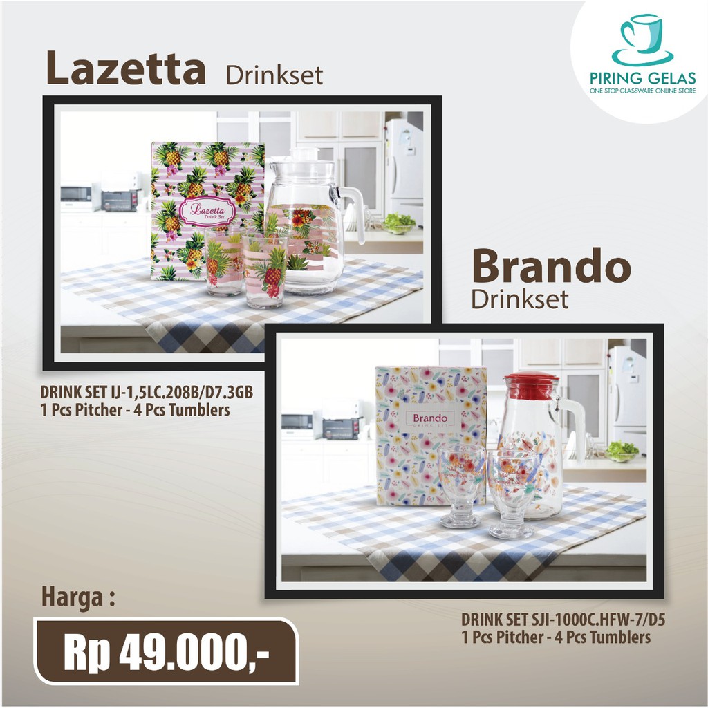 drink set  cantik  murah drink set  kaca teko teh teko gelas  