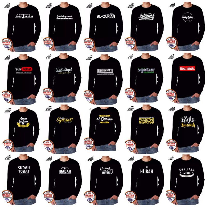 KAOS DAKWAH PRIA / DISTRO ISLAMI / KAOS DAKWAH / KAOS ISLAMI / PAKAIAN PRIA LENGAN PANJANG-2