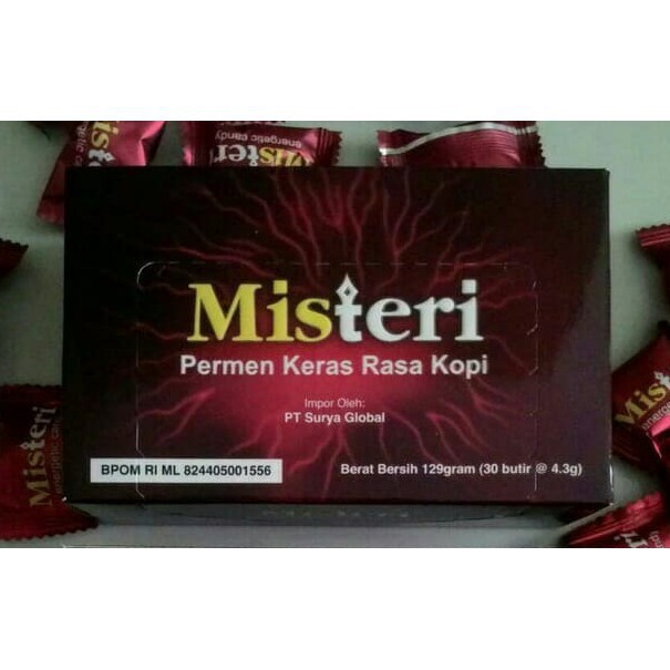 

Promo Ampuh Misteri Ginseng & Coffee energetic candy (permen kopi) BPOM isi