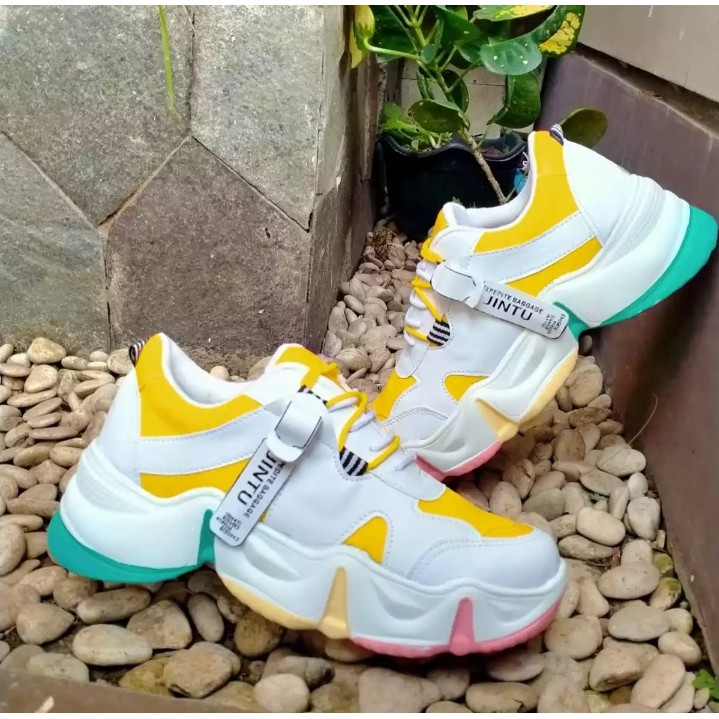 AK NEW Sneakers Wanita JINTU RAINBOW/sepatu korea jintu/sepatu wanita jintu pelangi/sepatu wanita te