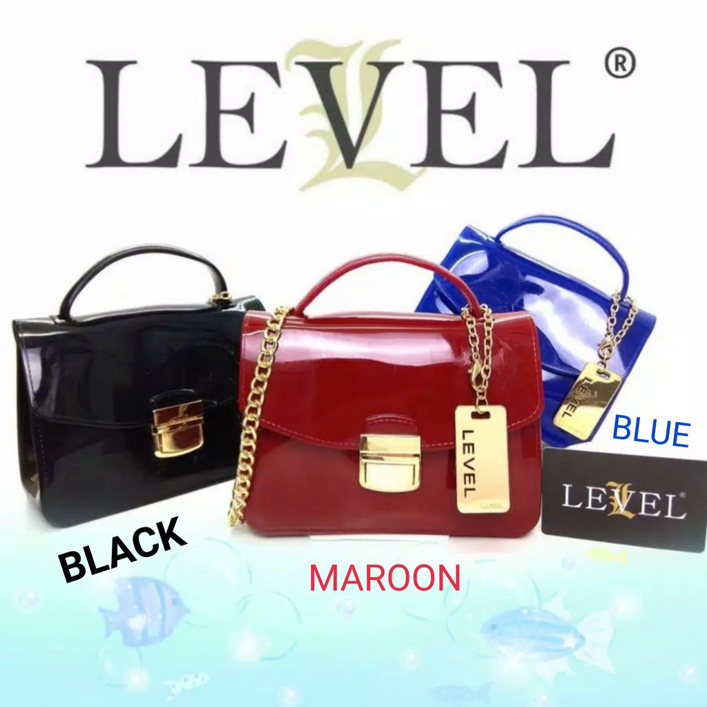 TAS LEVEL JELLY METRO GLOSSY MINI ( WATERPROOF ) slingbag selempang handbag BANDUNG