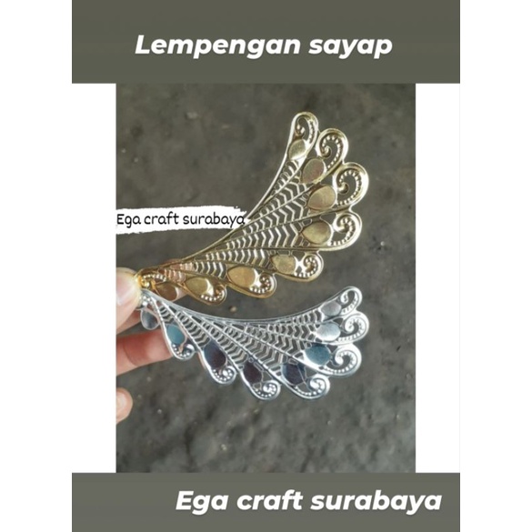 Lempengan Sayap Warna Emas & Perak Per Pack