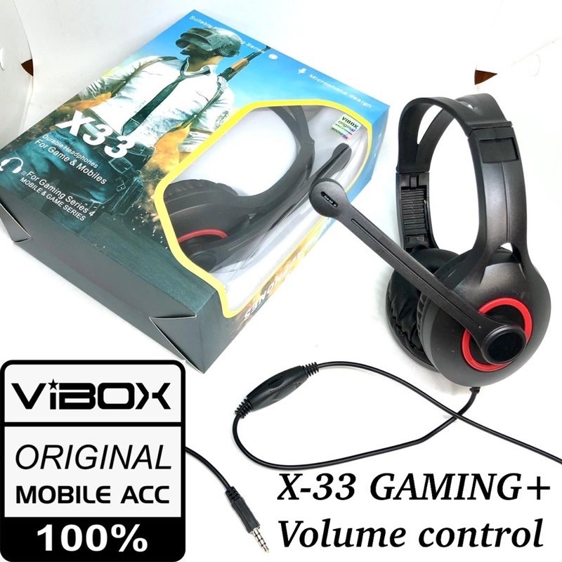 PROMO HEADPHONE BANDO SERI X-33 GAMING HEADSET VOLUME CONTROL