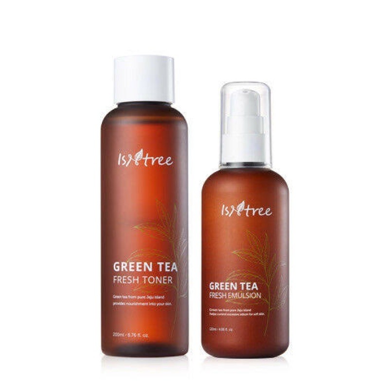 ISNTREE GREEN TEA FRESH TONER 200ml / ISNTREE GREEN TEA FRESH EMULSION 120ml