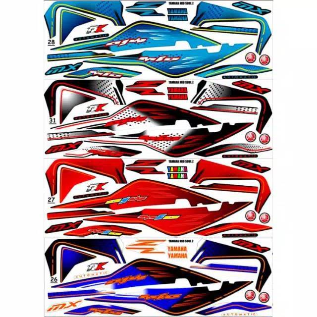 Sticker Striping Variasi Thailand Thailook Mio Soul Karbu 2007-2012 (MIO SOUL Z & MIO SOUL MX)