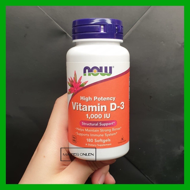 NOW Vitamin D3 1000iu 180 softgel vit D-3 1000 iu Usa