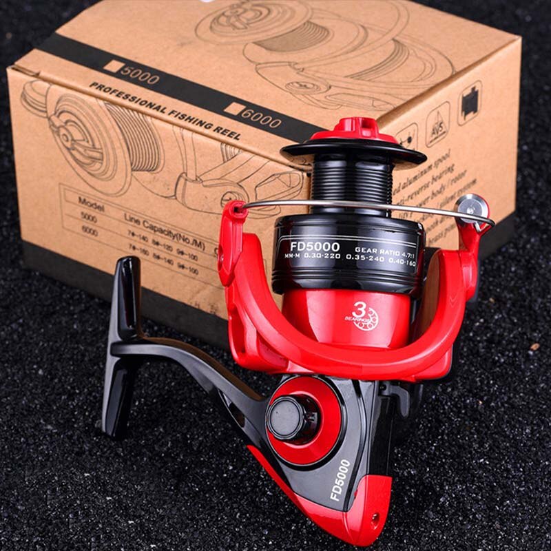 LIEYUWANG FD3000 Reel Pancing 12+1 Ball Bearing - MERAH