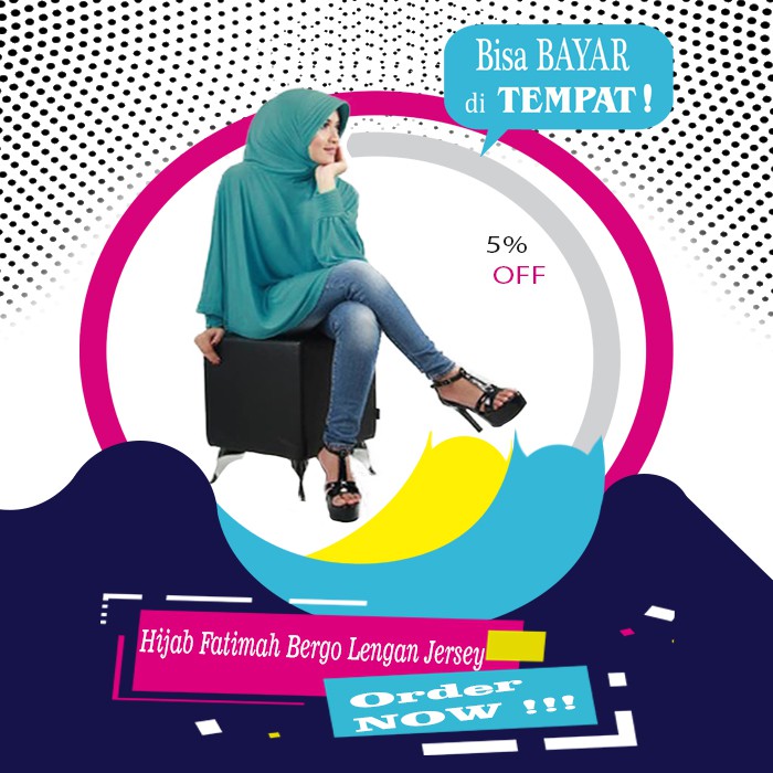 Jilbab Syari Bergo Tangan Fatimah Jilbab Instan Serut Lengan Jumbo Pet