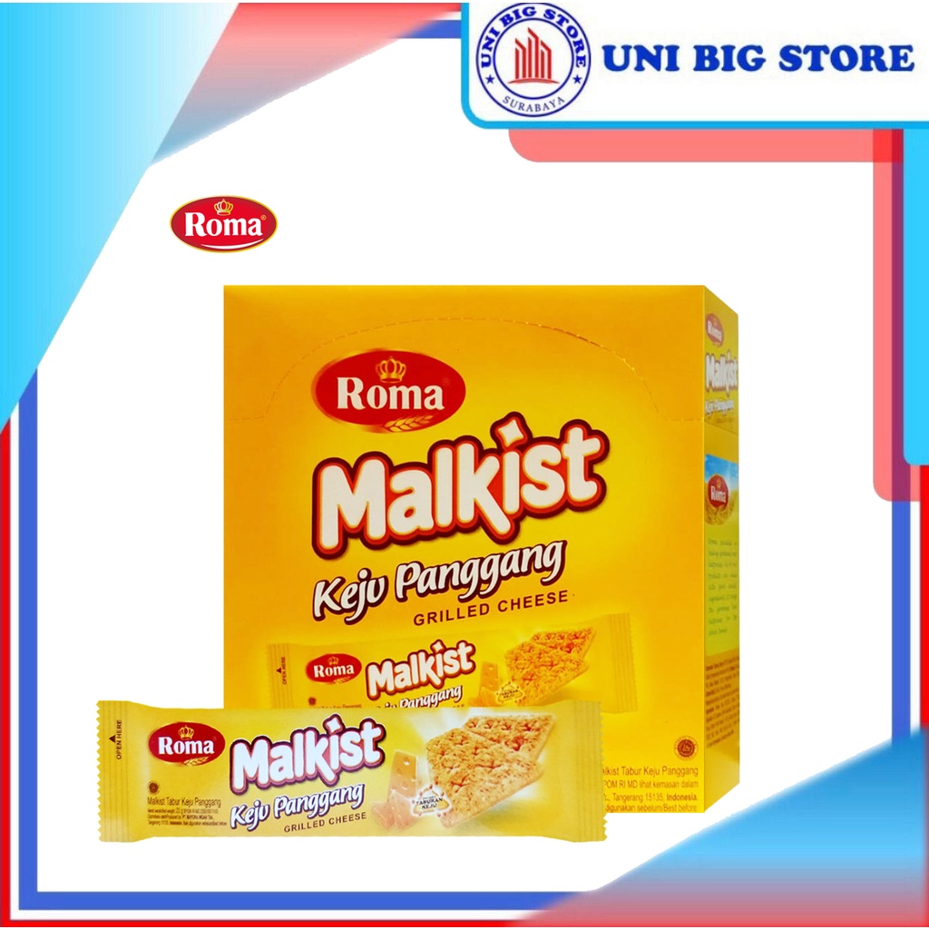 

Roma Malkist Keju Panggang 10 pcs x 22 gr BOX Grilled Cheese