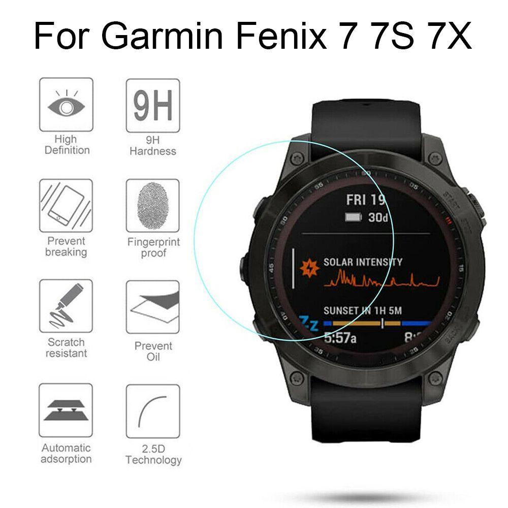 POPULAR Populer1/2/3pcs Film Pelindung Anti Gores Sidik Jari Tahan Benturan Tempered Glass Untuk Garmin Fenix7 7S 7X